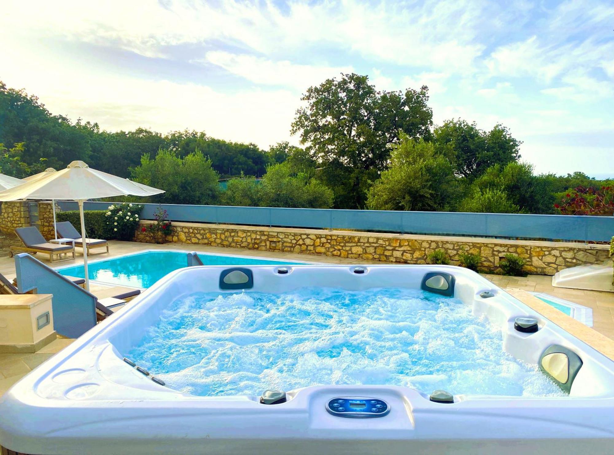 Deluxe Villa Ianthos - Outdoor Hot Tub & Kids Pool Gállos Extérieur photo