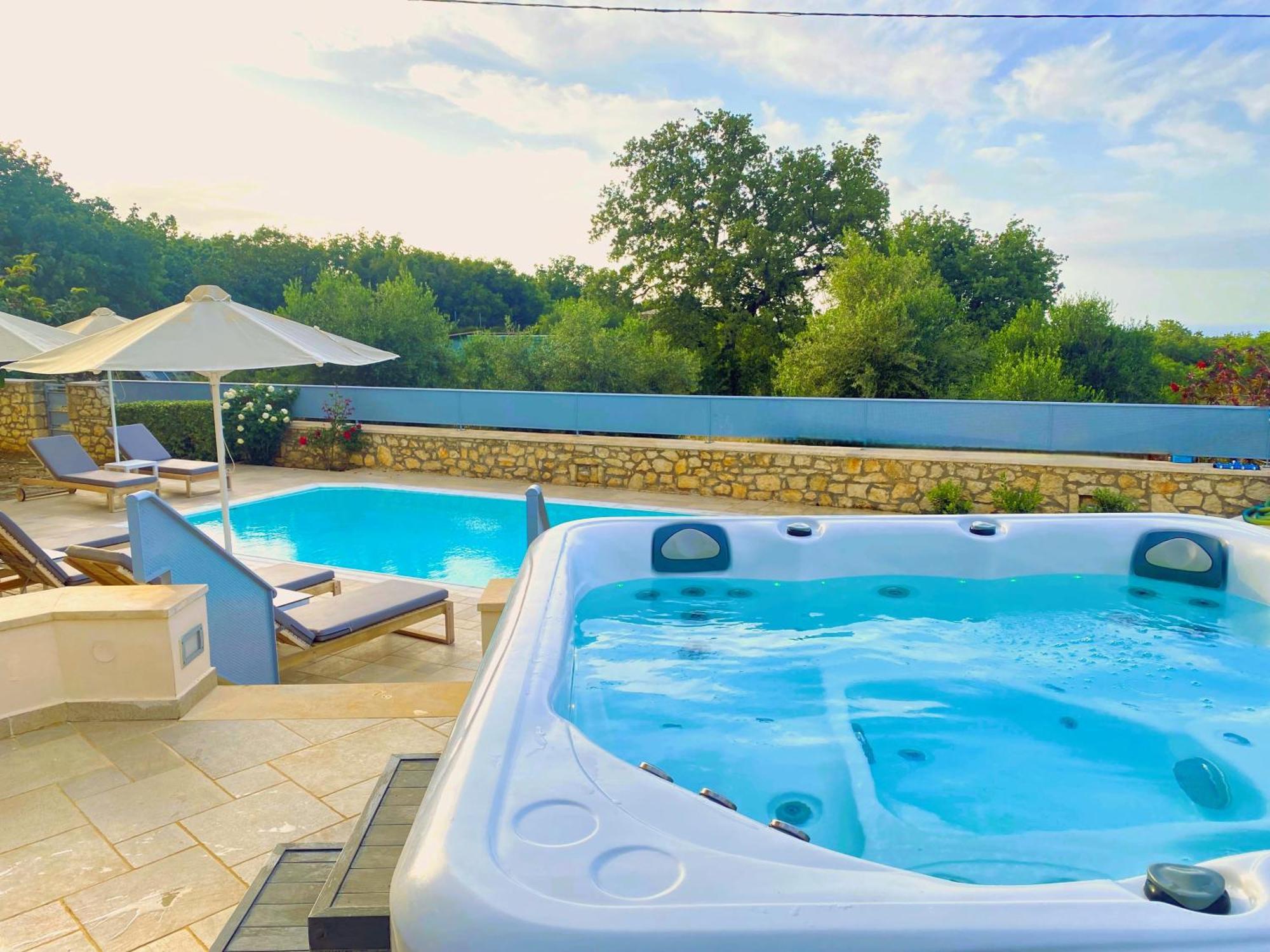 Deluxe Villa Ianthos - Outdoor Hot Tub & Kids Pool Gállos Extérieur photo